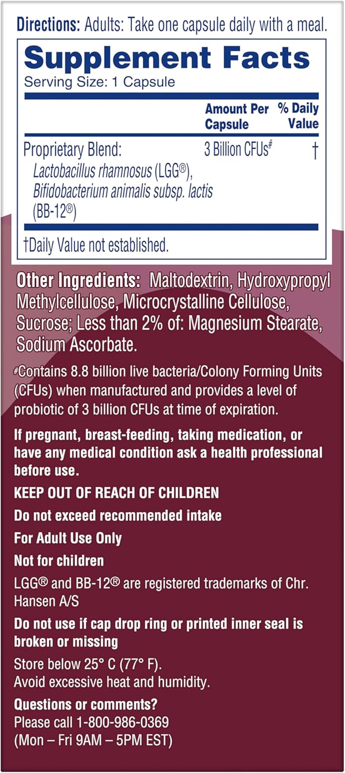 Phillips' Colon Health Daily Probiotic Capsules 4-in-1 Symptom Defense to help defend against Occasional Gas Bloating Constipation and Diarrhea Daily Supplement 60 Count