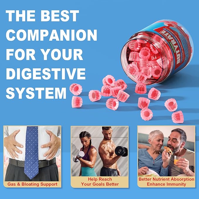 Butyrate Gummies with Probiotic + Prebiotic + Postbiotic Omega-3 500mg9 Billion CFU Probiotics with Fiber Calcium &amp Magnesium InulinPsyllium Husk for Digestive HealthBloating SupportSugar F