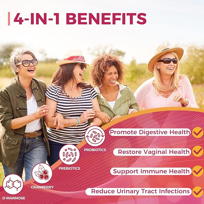 ZEBORA Probiotics-for-Women 100-Billion-CFUs with Prebiotics D-Mannose &amp Cranberry for Digestive Immune Feminine UT Health Support Ultimate Probiotic Women's Care Soy &amp Gluten Free 45 Pa