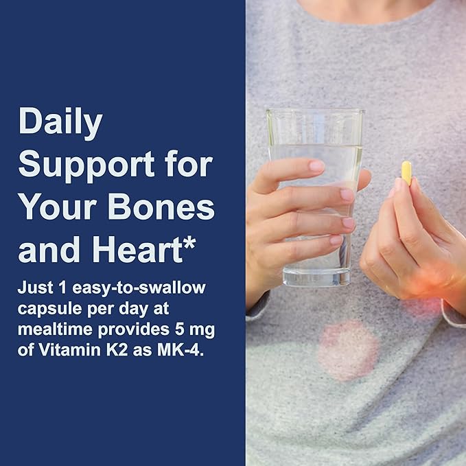 Carlson - Vitamin K2 MK-4 (Menatetrenone) Vitamin K Supplement Bone &amp Heart Health K2 Vitamin Soy-free 60 capsules