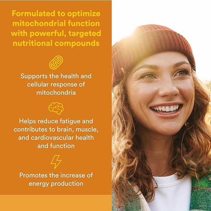Natural Factors RegenerLife Capsules - Supports Cellular Energy &amp Combats Fatigue* - Mitochondria Support with Antioxidants - Non-GMO - 120 Capsules