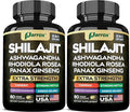 Shilajit Supplement Panax Ginseng Ashwagandha Rhodiola Rosea Cordyceps Mushroom Stinging Nettle Turmeric Gingko Biloba – Pure Shilajit All In One Supplements for Men and Women (120 Caps)
