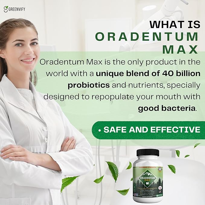 Oradentum Max Probiotic Supplement 40 Billion CFU 60 Capsules 30 Day Supply (5)
