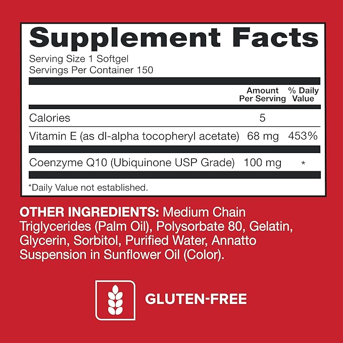 Qunol Ultra CoQ10 100mg Softgels- 3X Better Absorption Coenzyme Q10 Supplements - Antioxidant Supplement for Vascular and Heart Health &amp Energy Production - 5 Month Supply - 150 Count