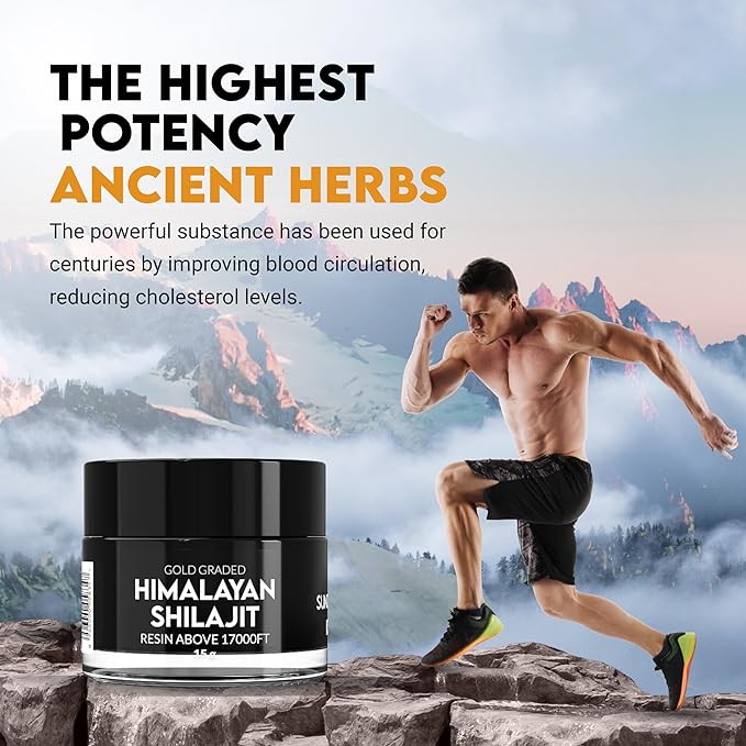 Pakshilajit® Pure Himalayan Shilajit Resin 45 Days Sun Dried &amp Gold Graded Shilajit Above 18000FT | Purified &amp Organic 85 Plus Natural Minerals Rich in Fulvic &amp Humic Acid for Men &amp