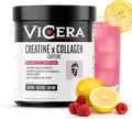 Creatine x Collagen x Caffeine Powder Raspberry Lemonade Flavor Creatine Monohydrate and Collagen with 100 mg Plant Based Caffeine from Coffee Berry Gluten Free Non GMO 16.4 Oz