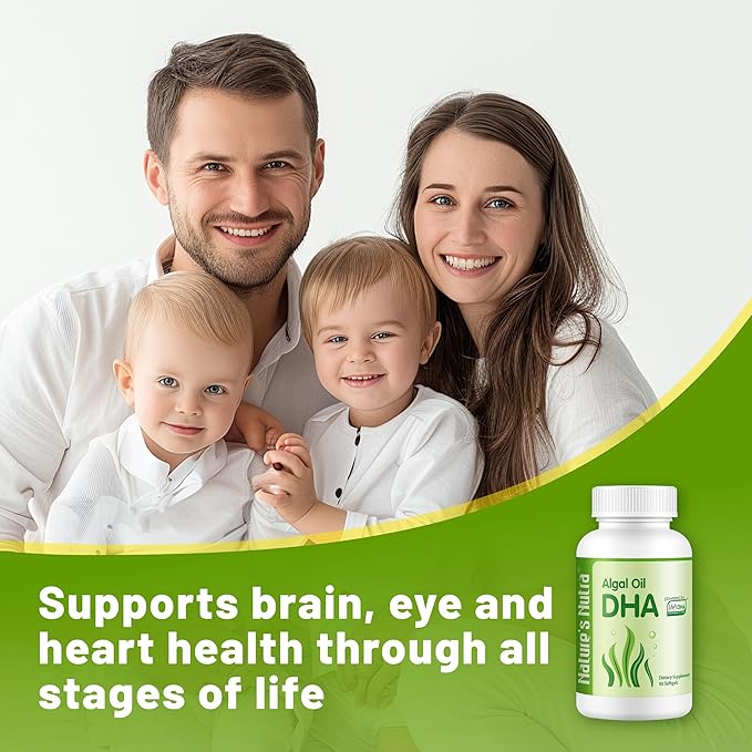 Nature's Nutra Algal Oil DHA Softgel Healthy Eyes and Vision 90 Softgels 90 Servings
