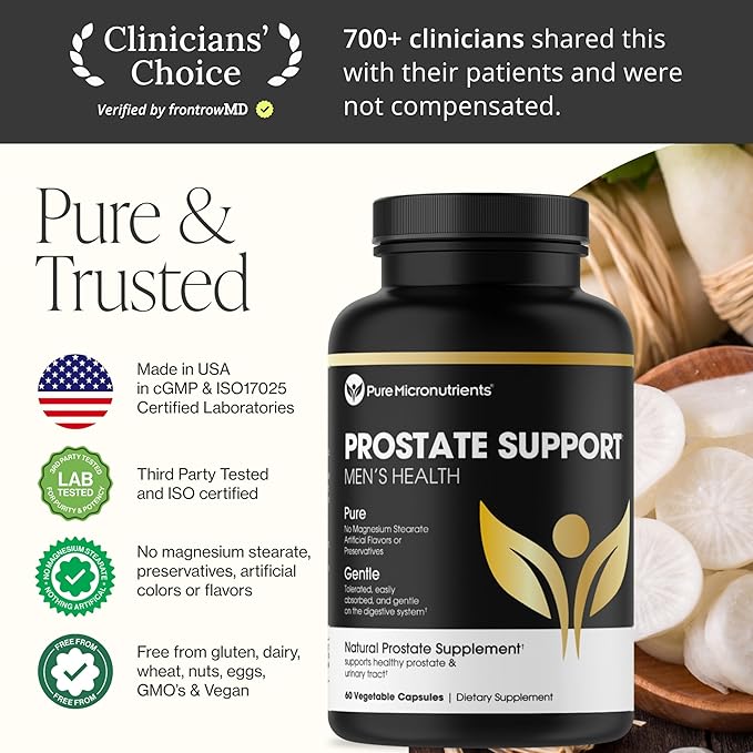 Pure Micronutrients Advanced Prostate Health Supplement - Saw Palmetto Beta-Sitosterol Stinging Nettle Root &amp Lycopene - Bladder Control &amp Urinary Support Supplements for Men