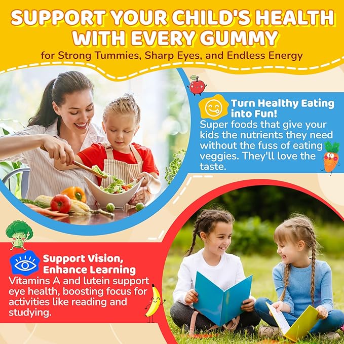NEVISS Fiber Gummies for Adults &amp Probiotics for Kids Teen + Veggie &amp Fruit Fiber Gummies