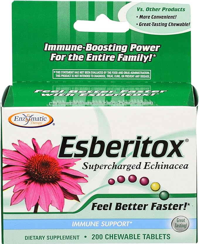 Enzymatic Therapy - Esberitox Superchrgd Echinacea 200 chew (Pack of 2)