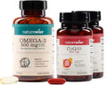 NatureWise [1] Omega 3 Fish Oil - 500 mg - Wild-Caught Non-GMO - 60 Softgels[2-Month Supply] + (Pack of 2) CoQ10 200mg - High Potency Ubiquinone Non-GMO - 30 Softgels[30-Day Supply]