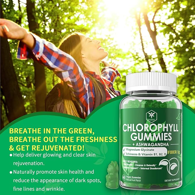 Digestive Enzymes Gummies &amp Chlorophyll Fiber Gummies Bundle
