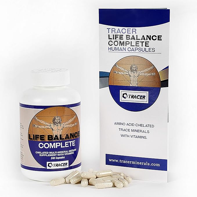 Life Balance Complete - Chelated Multi-Mineral Dietary Supplement with Vitamins - with Real Amino Acid Chelated Trace Minerals - Fill The Gaps in Your Nutrition - Made in The USA - 240 Capsules