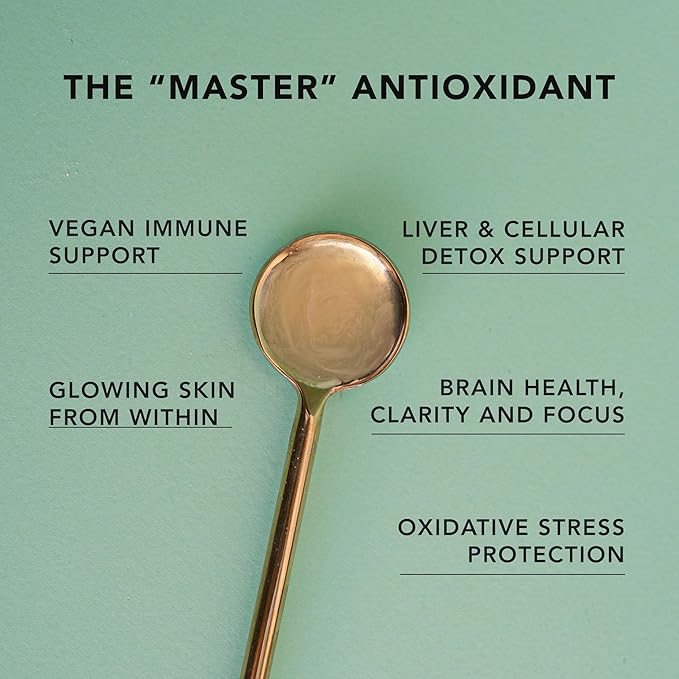 AMANDEAN Liposomal Glutathione Supplement. Liquid Reduced Setria 500mg. Immune Cellular &amp Skin Health Liver Detox. Non-GMO Sunflower Lecithin Phosphatidylcholine. Soy-Free (Packaging May Vary)