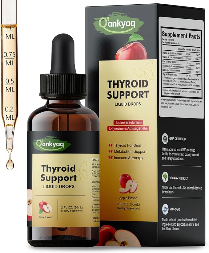 Q'ankyaq Thyroid Support Liquid Drops and HMB L-Leucine Liquid Drops