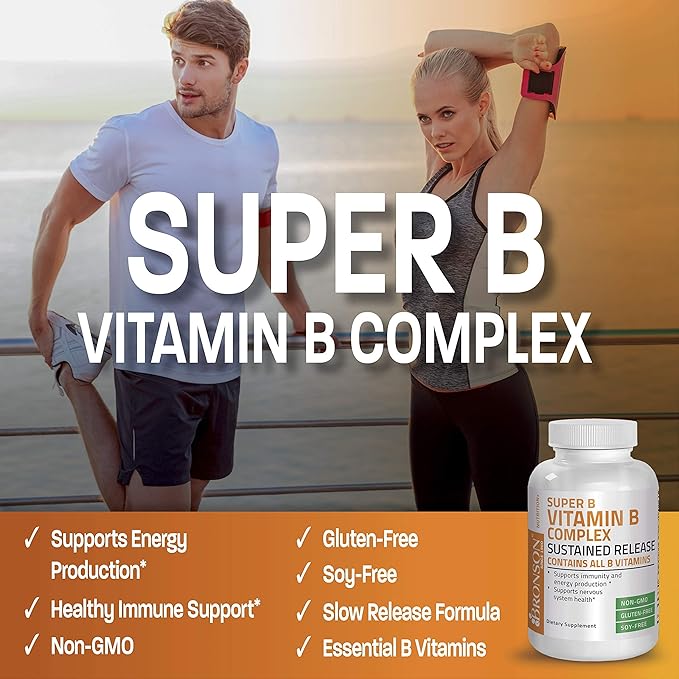 Bronson Probiotic 50 Billion CFU + Prebiotic with Apple Polyphenols &amp Pineapple Fruit Extract + Vitamin B Complex Sustained Release