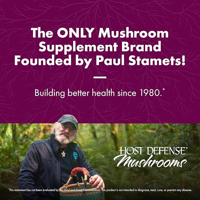 Host Defense Turkey Tail Mushroom Powder - Digestive Health &amp Immune Response Support Supplement - Mushroom Supplement for Gastrointestinal &amp Gut Microbiome Support - 7 oz (133 Servings)*