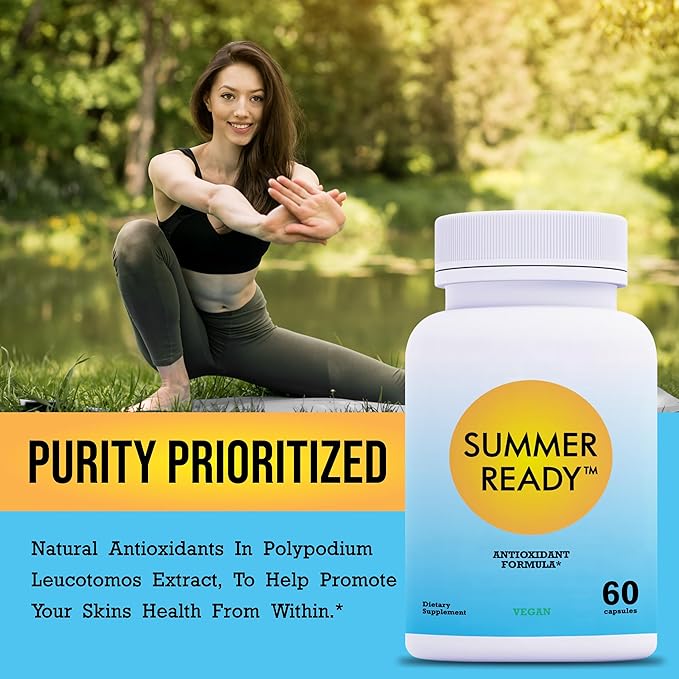 Skin Care Supplement Capsules - Nicotinamide/Niacinamide/Niacin 500mg (Vitamin B3) and Polypodium Leucotomos (Fern Extract) 480mg Antioxidant Rich Formula