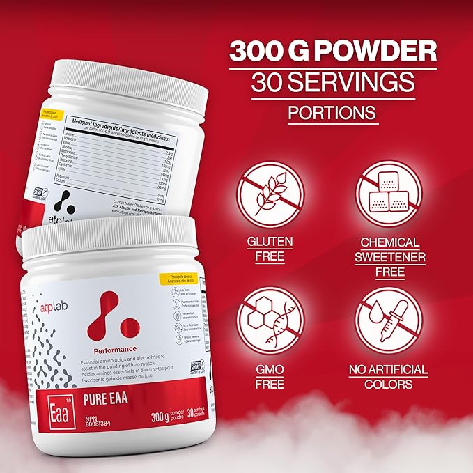 ATP LAB - Pure EAA Powder 300g (Pineapple Coconut Flavour) - EAA Supplement - Essential Amino Acid Powder - Building Muscle Recovery