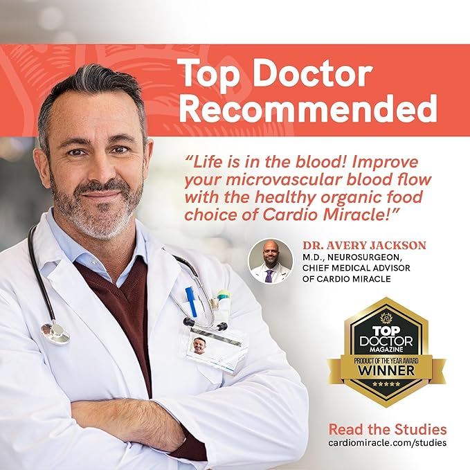 Cardio Miracle Nitric Oxide Supplement 30 Servings - Beet Root Powder with L-Arginine to Support Circulation Blood Flow Energy Endurance Stamina &amp Heart Health for Men and Women