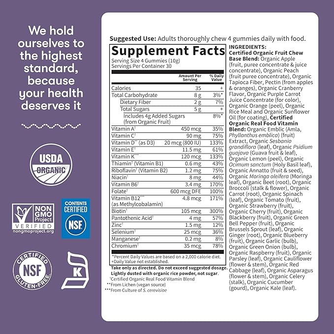 Garden of Life Organics Prenatal Gummies – Prenatal Vitamins for Women with Energy Metabolism Support &amp Healthy Fetal Development Support Berry Flavor USDA Organic Vegan 30 Day Supply