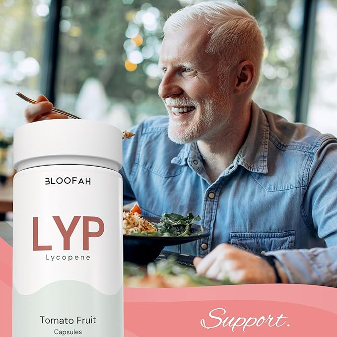 Lycopene Supplement Capsules 500mg – Tomato Fruit Powder with Natural Lycopene for Antioxidant &amp Daily Wellness Support | Gluten Free Non-GMO Lycopene Supplements for Men