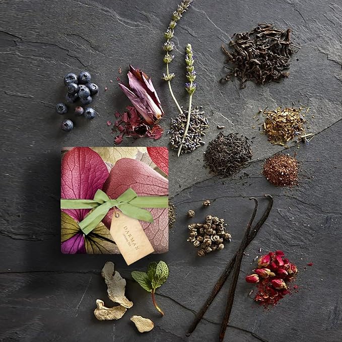 Armenian Herbal Tea – Floral Blend with Wild Pomegranate Flowers Rose Petals Common Balm &amp Wild Oregano | 1.4 oz Loose Leaf | Premium Mountain Botanicals | Gift Box for Wellness &amp Celebratio