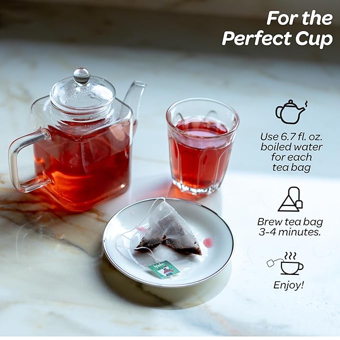 Lazika Herbal Tea Variety Pack with Lovely Presentation Box 54 Counts Digestion Tea Assortment Gift Set Premium Collection with Pyramid Infuser Bag Handcrafted