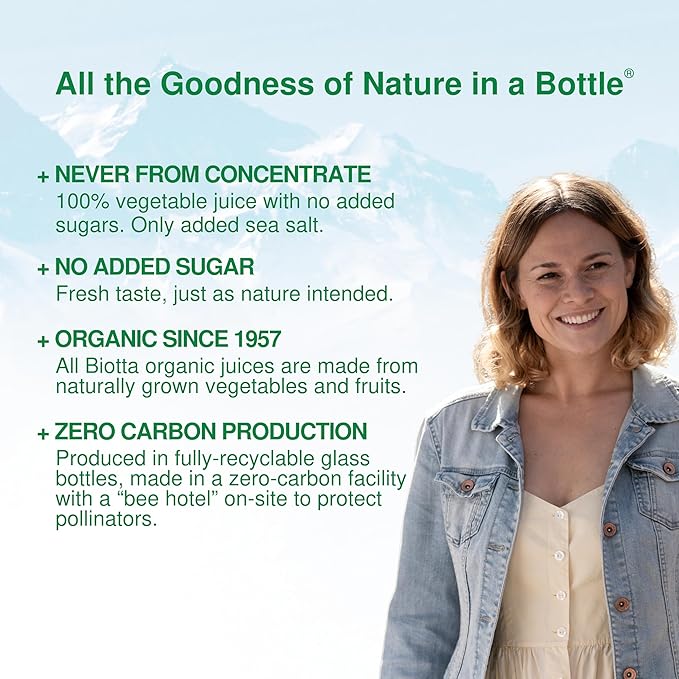 Biotta Organic Sauerkraut Juice - 100% Vegetable Juice for Energy Immunity &amp Wellness - Excellent Source of Nutrients - All Natural Non-GMO Gluten-Free (16.9 Fl Oz Pack of 6)