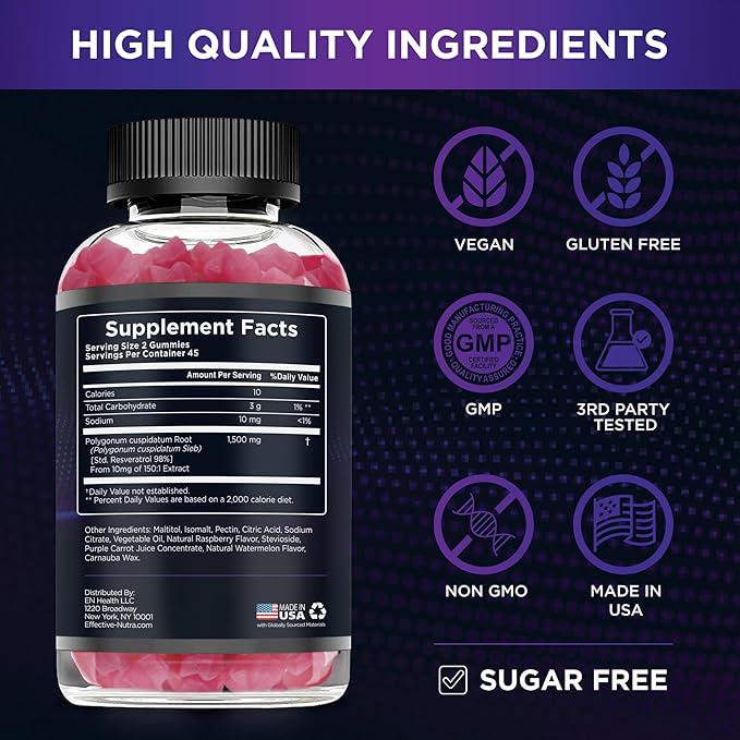 EFFECTIVE NUTRA Creatine Gummies &amp Resveratrol Gummies Bundle