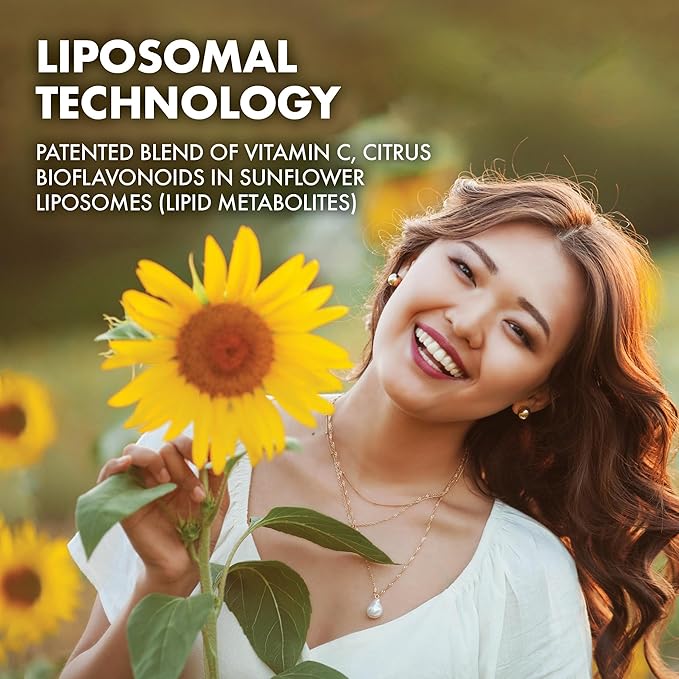 BlueBonnet Nutrition Liposomal Vitamin C 1000 mg Made with Sunflower Oil Immune &amp Joint Comfort* Vegan Kosher Non-GMO Gluten-Free Soy-Free Milk-Free 180 Vegetable Capsules 90 Servings