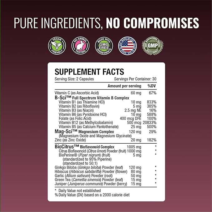 Approved Science Tinnitol - Tinnitus Support Supplement - Ease Ringing in The Ears - Boost Inner Ear Health - 60 Capsules - Made in The USA