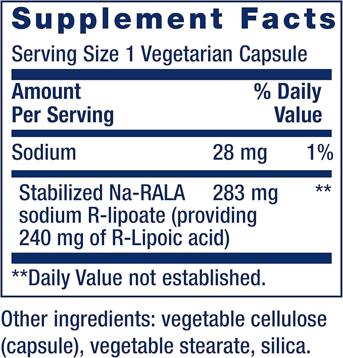 Life Extension Super R-Lipoic Acid – Healthy Aging oxidative Stress Defense – with 240 mg of Active R-Form of R-Lipoic Acid – Gluten-Free – Non-GMO – Vegetarian – 60 Capsules