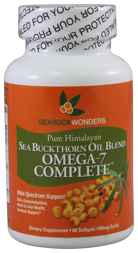 Seabuck Wonders: Sea Buckthorn Omega 7 Complete 60 sgels (2 Pack)