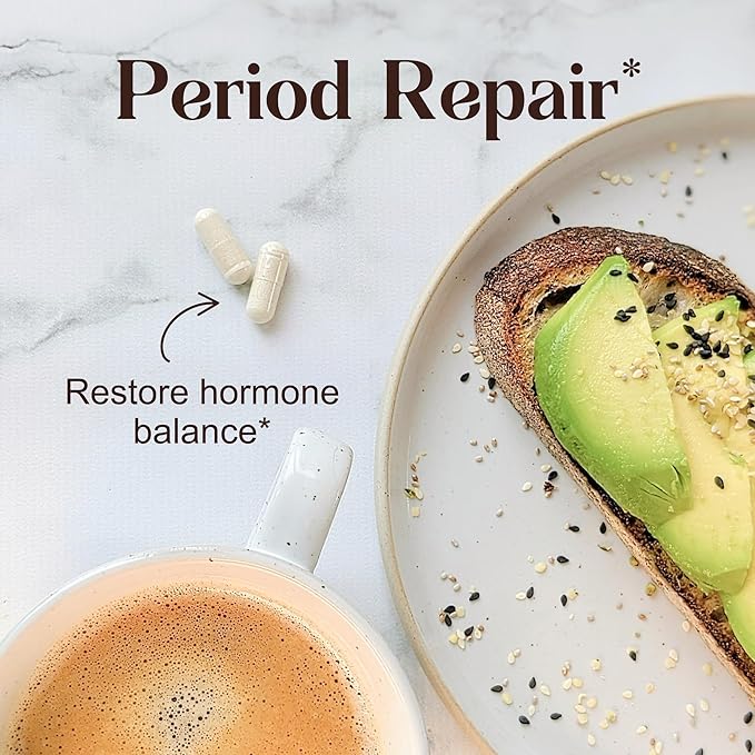 Period Repair &amp Regulate - Female Hormone Balance Supplement for Irregular Periods - Vegan Formula to Support Regular Menstrual Cycle Cramps Skin Health - 1 Bottle