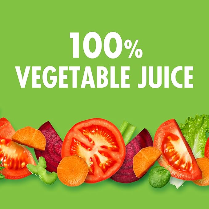 V8 Low Sodium Spicy Hot 100% Vegetable Juice 46 fl oz Bottle (Pack of 6)