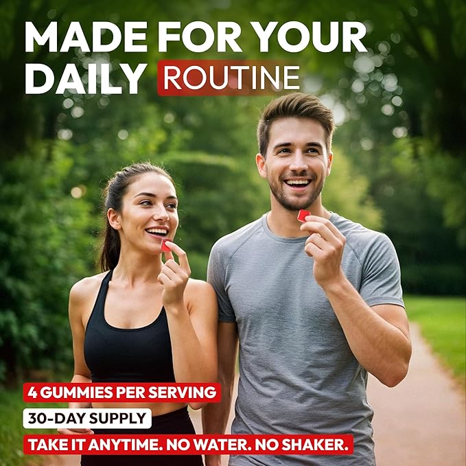 Creatine HCL for Adults 120 Gummies 6200mg - HCL Creatine Advanced Complex with L-Taurine + Vitamin B12 for Men &amp Women Muscle Strength &amp Builder Energy Boost Pre-Workout &amp Recovery Supp