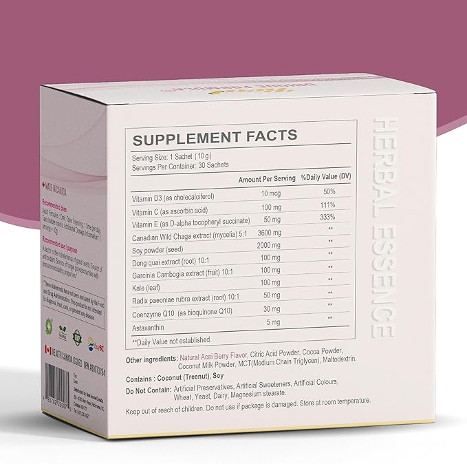 Beauty Secret Powder Gift Set | 30 Sachets | USB Shaker Bottle | Non-GMO Soy Protein | Tamarind Astaxanthin Q10 Kale Natural Herbs | Complete Nutrition Supports Energy Skin Health