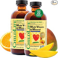 CHILDLIFE Essentials Kids Multivitamin &amp Mineral - Vitamins for Kids Liquid Multivitamin for Toddler &amp Baby - Natural Orange &amp Mango 8 Fl Oz (Pack of 2)