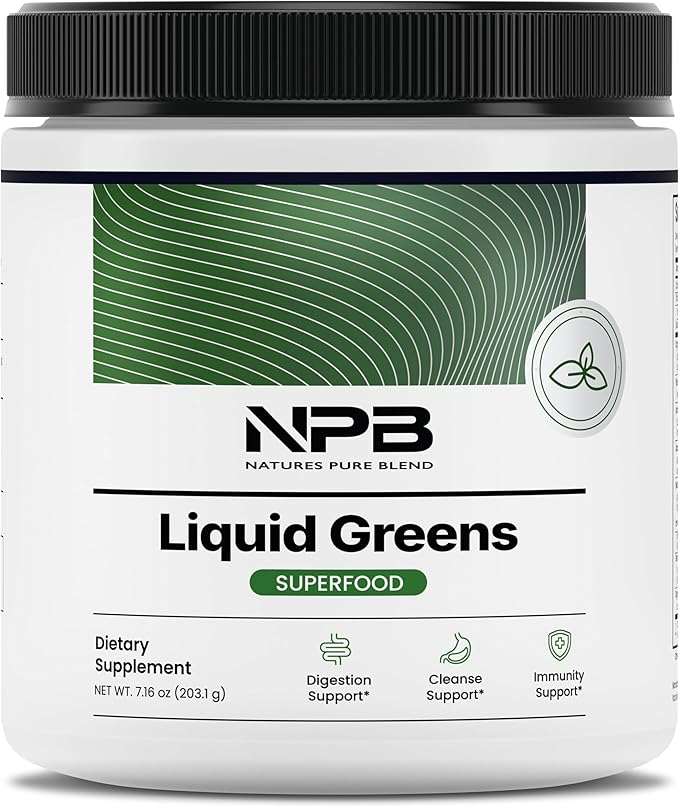 Nature's Pure Blend Super Greens Powder – Organic Greens Superfood Powder Supplements for Green Juice &amp Smoothie – Probiotic - Drink Mix for Energy Wellness and Digestion (Matcha Flavor 30 Servin
