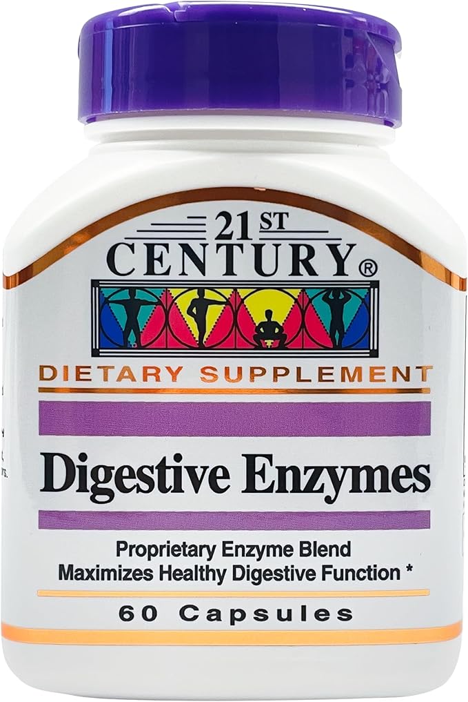 21st Century Digestive Enzymes Capsules 60 Count (Pack of 3)