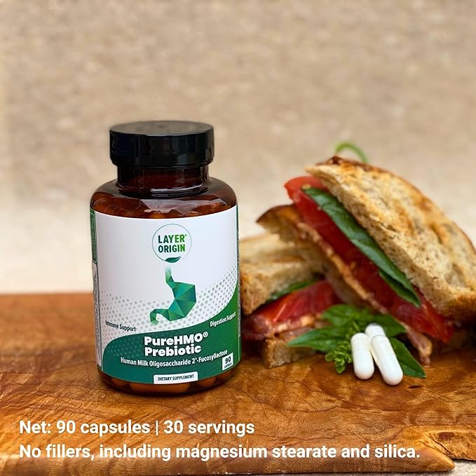 Layer Origin PureHMO Human Milk Oligosaccharide (HMO 2'-FL) Prebiotic Fiber - Feed 180 Billion Probiotics/Serving 30-Day Supply