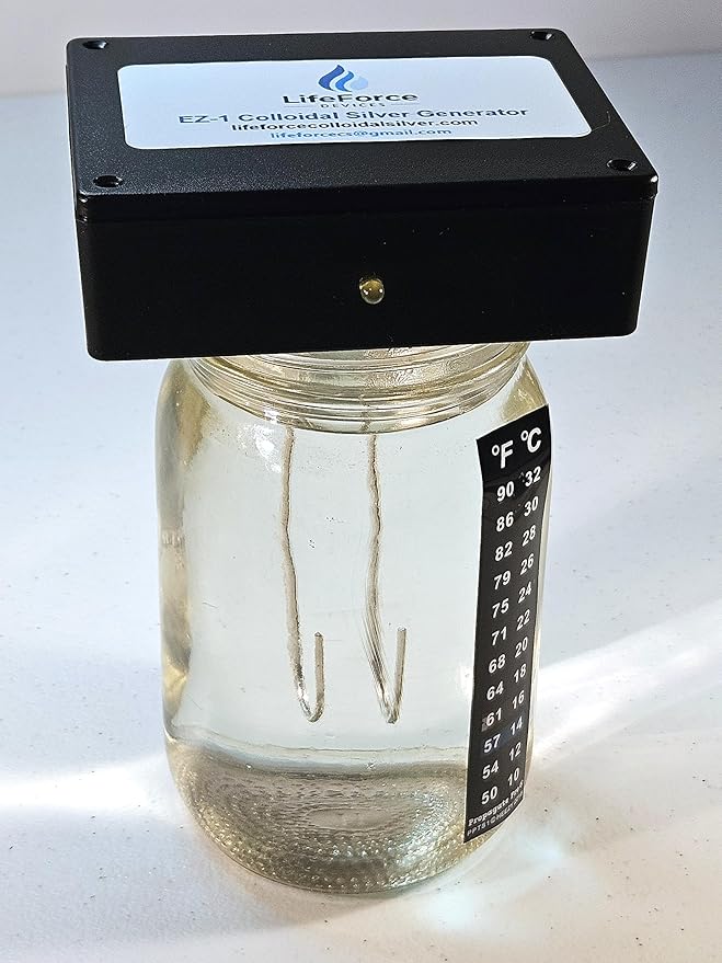 Model EZ-1 Deluxe Colloidal Generator Package - Make 32 oz in 22 minutes - (12 gauge silver wires)