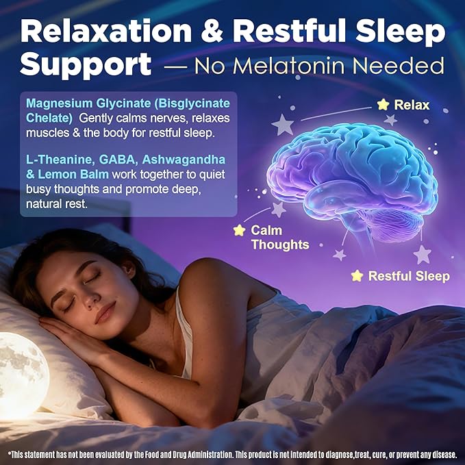 Full Spectrum Magnesium Glycinate Complex 21 in 1 Gummies for Deep Calm Sleep 12 Forms Magnesium Citrate Malate Taurate Orotate for Women Men + Probiotics w/Ashwagandha L-Theanine GABA 120Cts