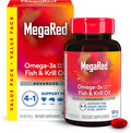 Megared Omega-3 Fish Oil + High Absorption Krill Oil 500mg Softgels MegaRed Advanced 4in1 (80 count in a bottle) Concentrated Omega-3 Fish &amp Krill Oil Supplement