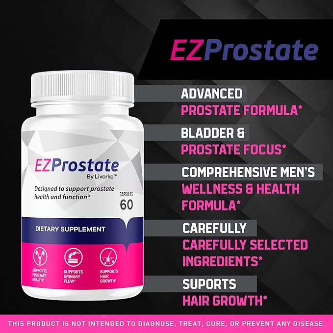 (2 Pack) EZ Prostate Supplement EZ Prostate Capsules EZ Prostate Pills EZ Prostate EZ Prostate Pills for Men EZprostate Supplement for Men EZ Prostate Advanced Formula 120 Capsules for 2 Months