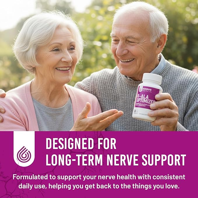 NERVE RENEW Optimizer 3 Pack (90 Capsules) - 300 mg Stabilized R-Alpha Lipoic Acid per Capsule - Nerve Support Supplement - Fast Absorption - Safe and All Natural