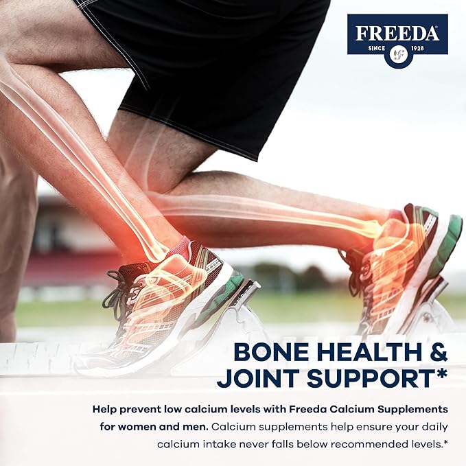 Freeda Calcium Gluconate – Kosher Vegan Calcium Supplement – Easy to Digest &amp Absorb – Supports Bone Strength – Pure Calcium Without Vitamin D – (500 Capsules)