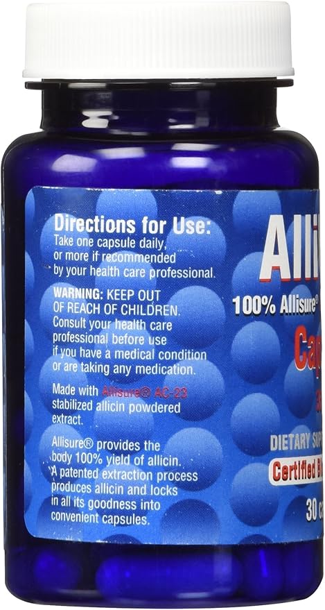 AlliUltra Capsules 360mg – 30 Count | High Strength Stabilized Allicin Garlic Supplement for Natural Immune Support Plant-Based Non-GMO Vegan Made in UK