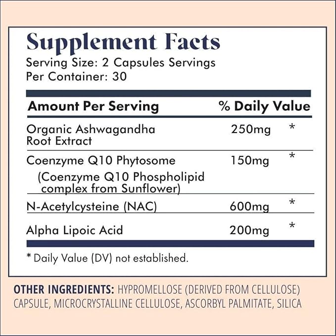FullWell Fertility Booster - Conception Support for Men &amp Women - Supports Egg &amp Sperm Quality - Reproductive Health - CoQ10 Ashwagandha NAC &amp ALA - 60 Count 2 Pack (60 Servings)